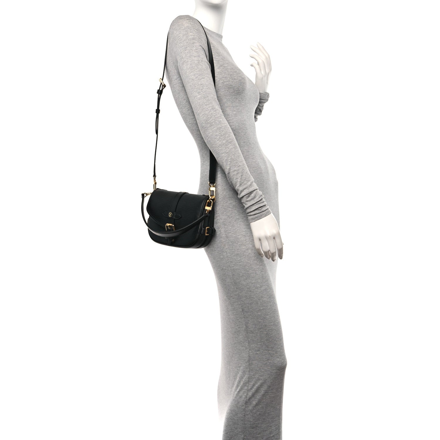 Louis Vuitton Epi Saumur BB Black 2 of 10