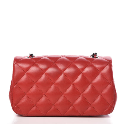 Chanel Lambskin Quilted Extra Mini Flap Red 7 of 9
