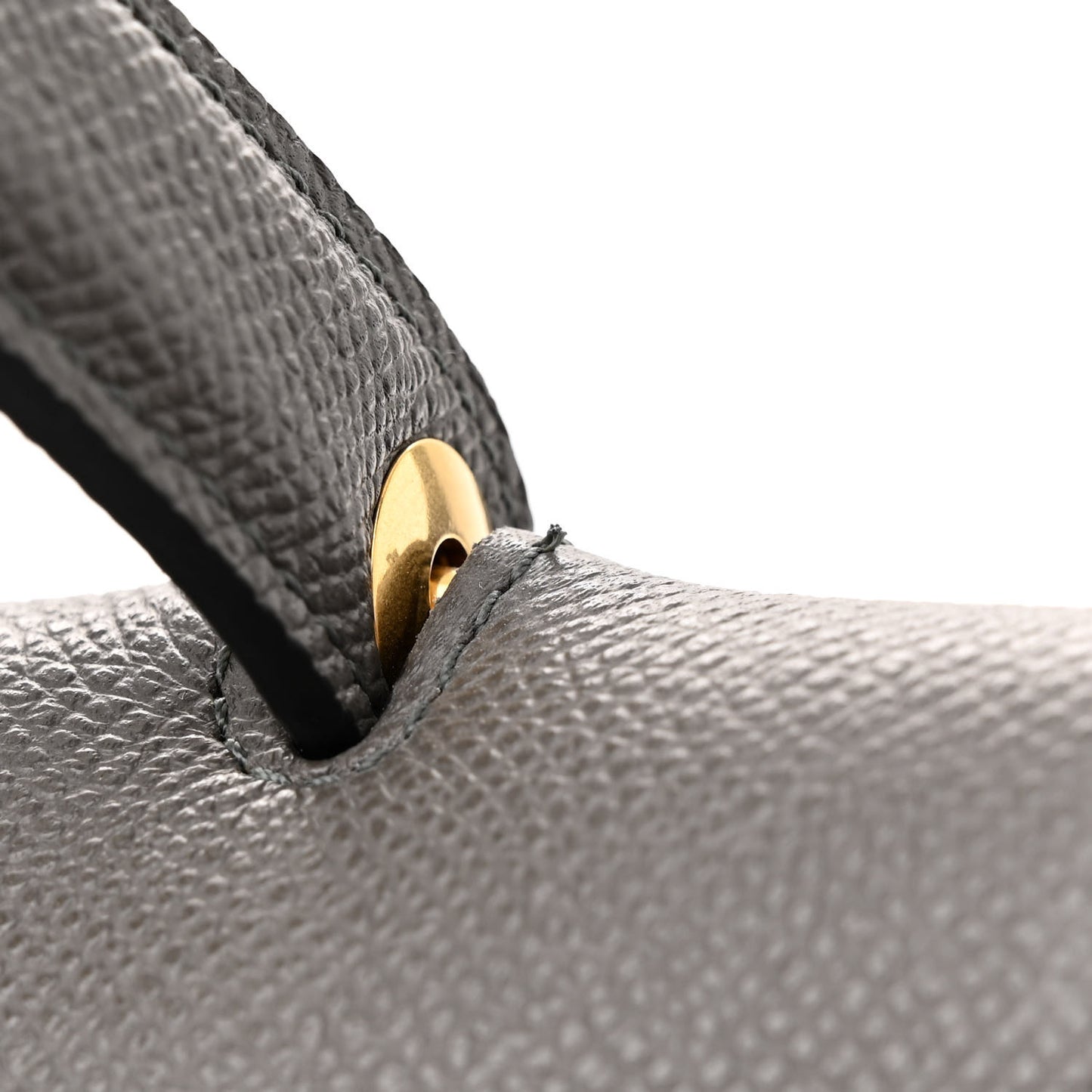 Grained Calfskin Micro Belt Bag Grey