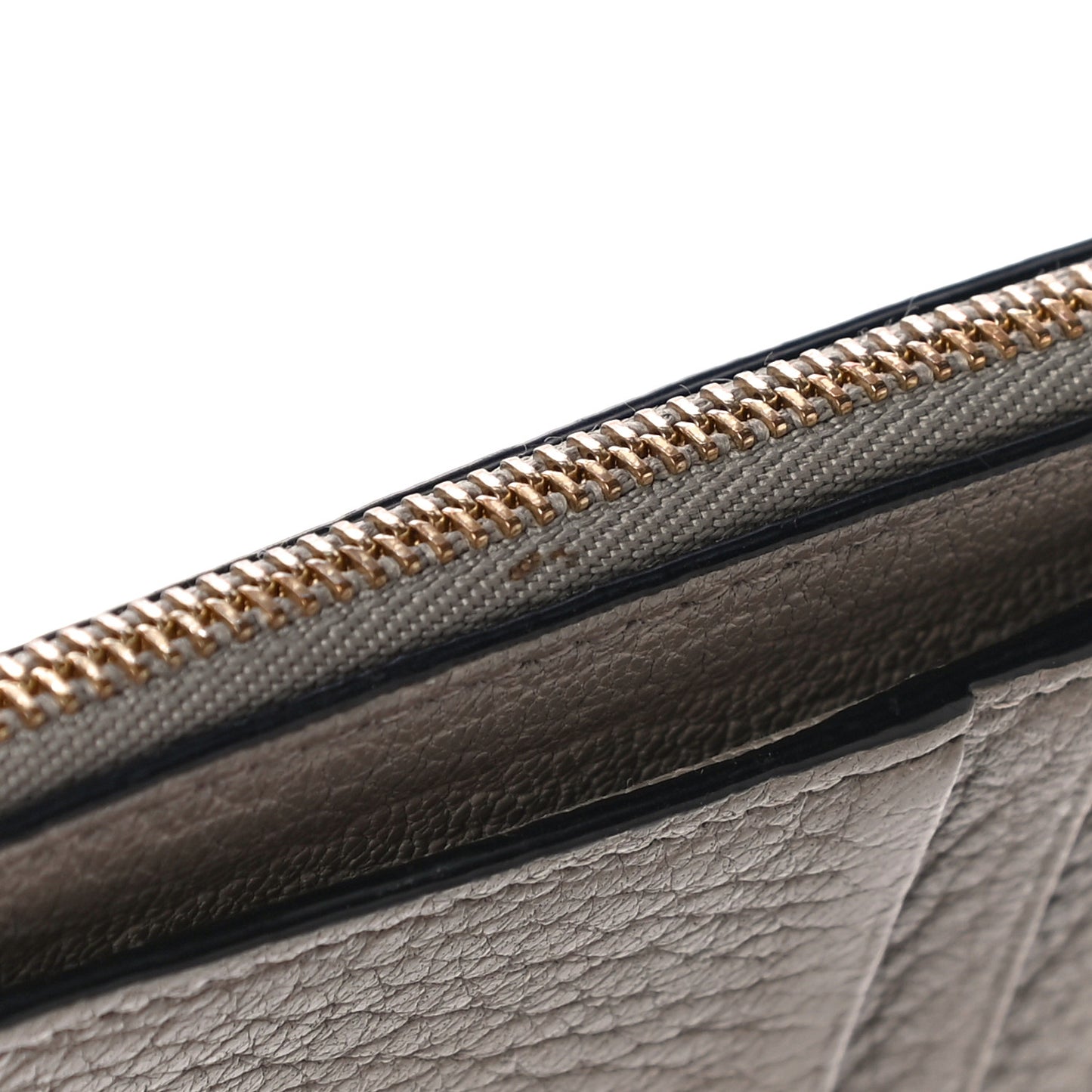 Grained Calfskin Drew Card Holder Motty Grey