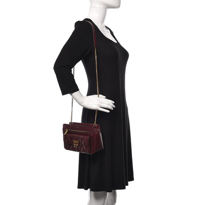 Givenchy Goatskin Diamond Quilted Pocket Crossbody Aubergine 2 of 8