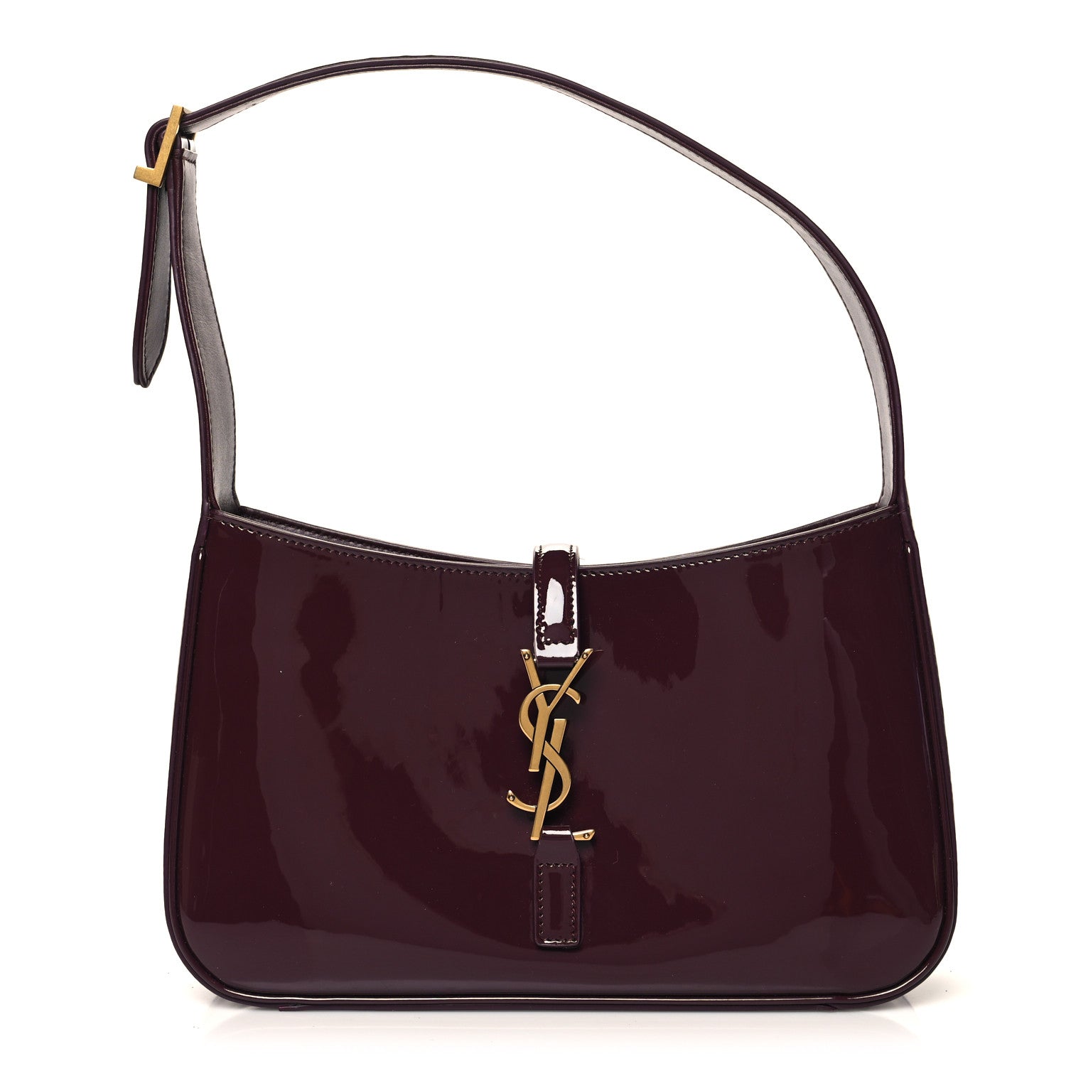 Saint Laurent Patent Le 5 A 7 Hobo Bordeaux 1 of 10