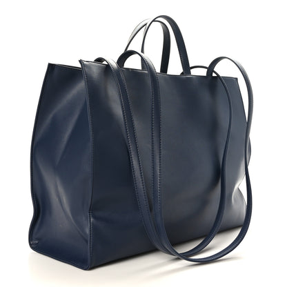 Telfar Vegan Leather Large Shopping Bag Navy 3 of 8