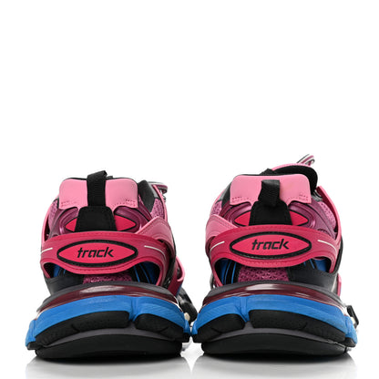 Balenciaga Mesh Nylon Metallic Fabric Womens Track Sneakers 39 Pink Blue 6 of 9