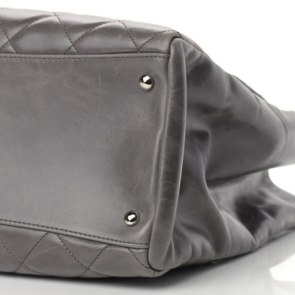 Chanel Glazed Calfskin Quilted Large CC Delivery Tote Grey 9 of 15