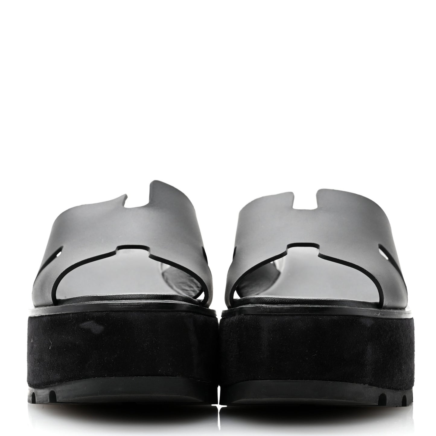 Calfskin Suede Eze 30 Sandals 37 Black