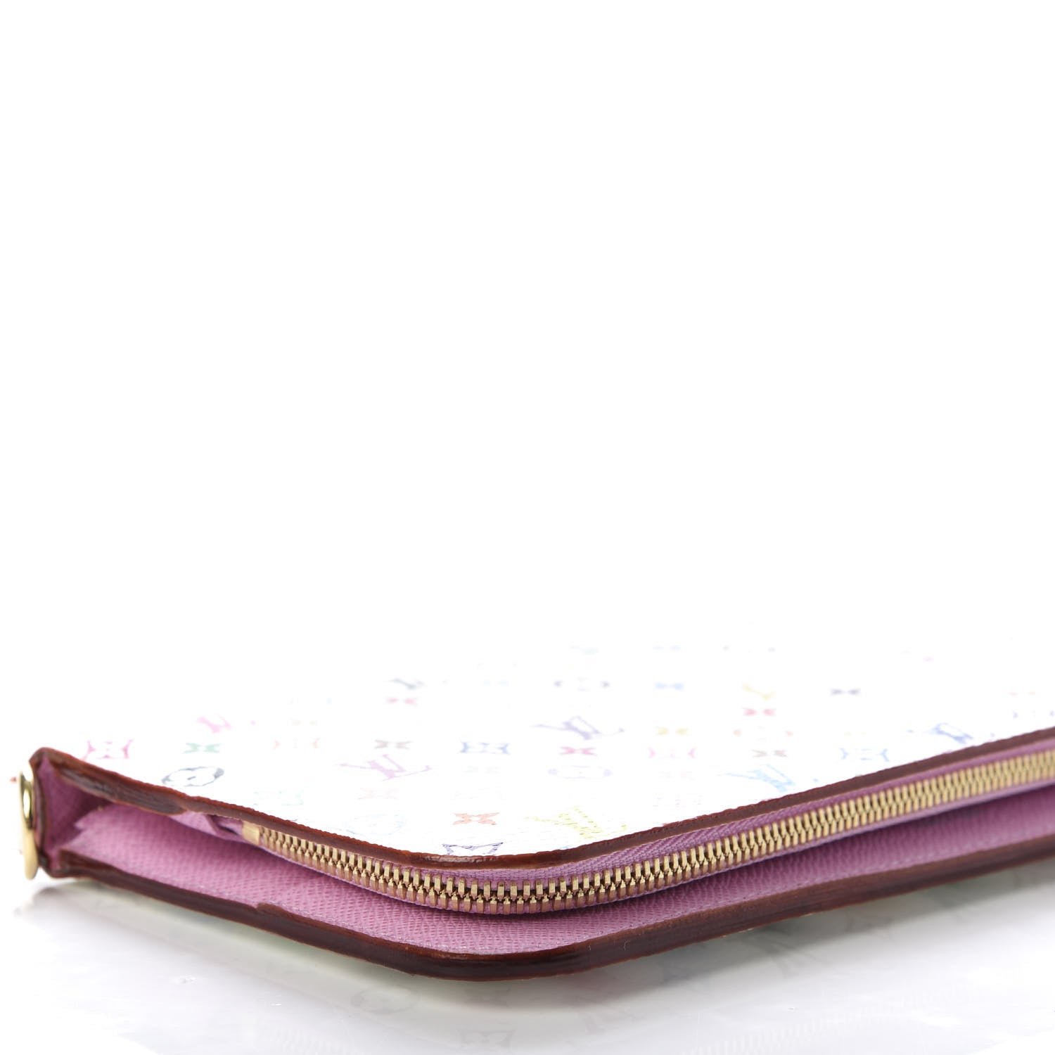 Louis Vuitton Monogram Multicolor Insolite Wallet White Litchi 6 of 8