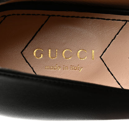 Gucci Nappa Matelasse Chevron Double G Ballet Flats 38 Black 7 of 9