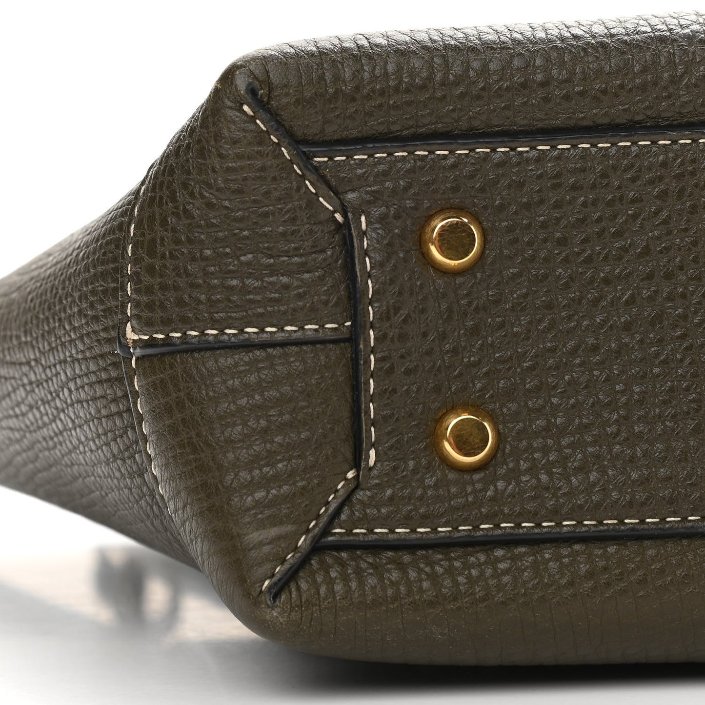 Grainy Calfskin Small Arco Kaki
