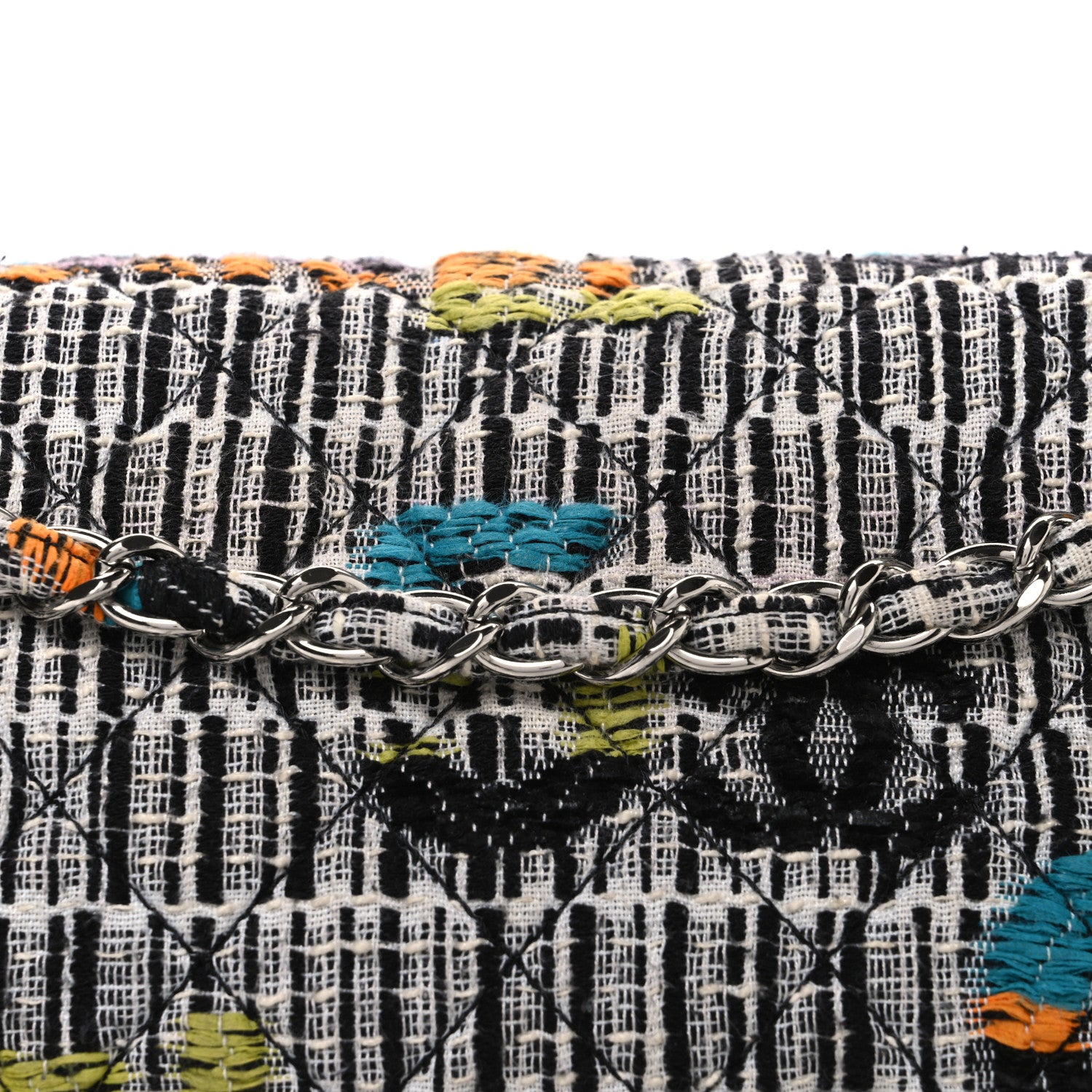 Chanel Fantasy Tweed Quilted Jumbo Easy Flap Multicolor 8 of 12