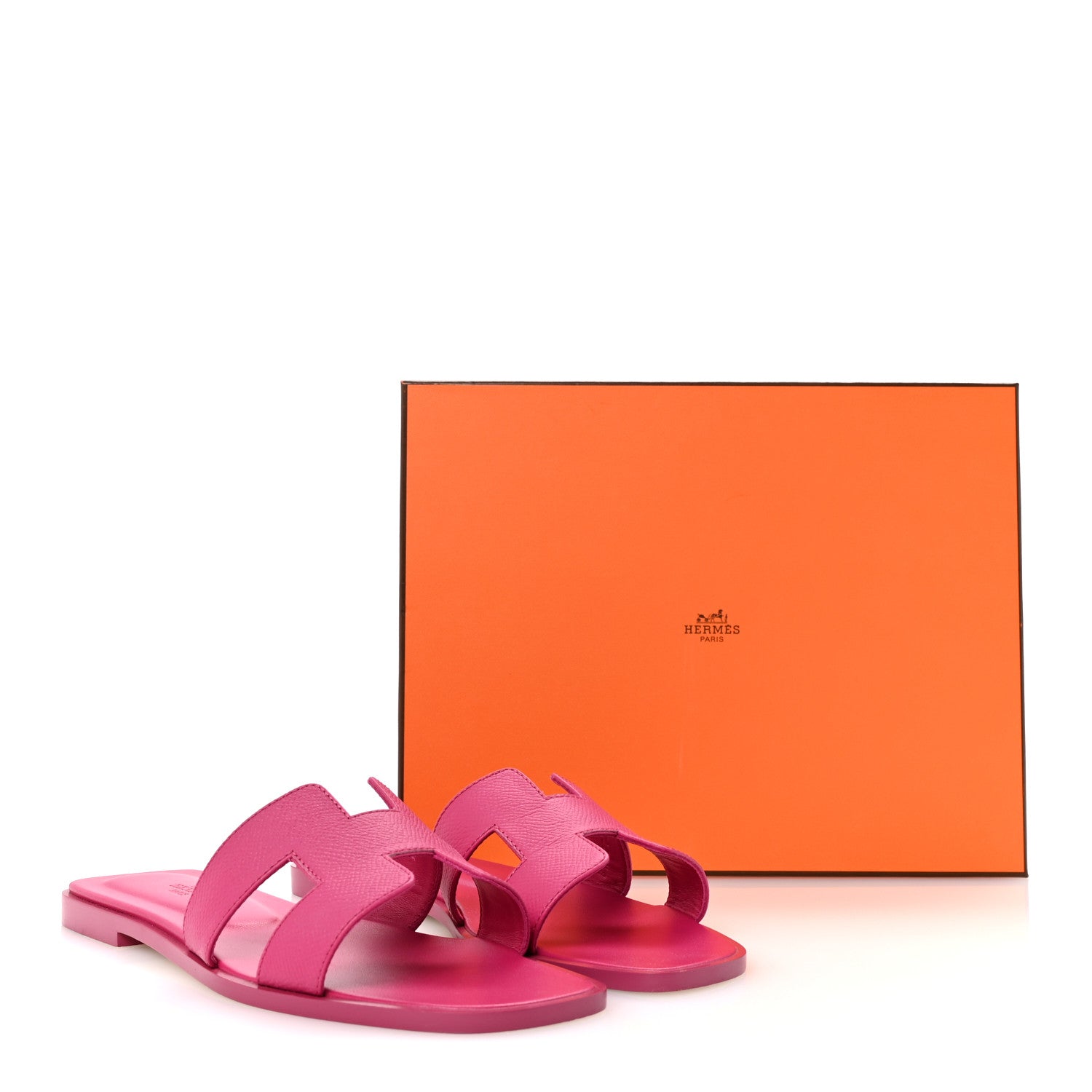 Hermes Epsom Oran Sandals 38 Rose Bougainvillea 10 of 10