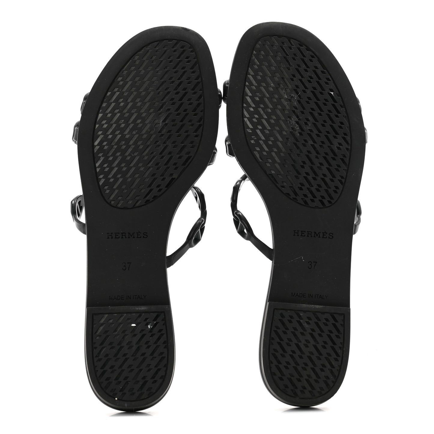 Rubber Chaine d'Ancre Rivage Sandals 37 Black