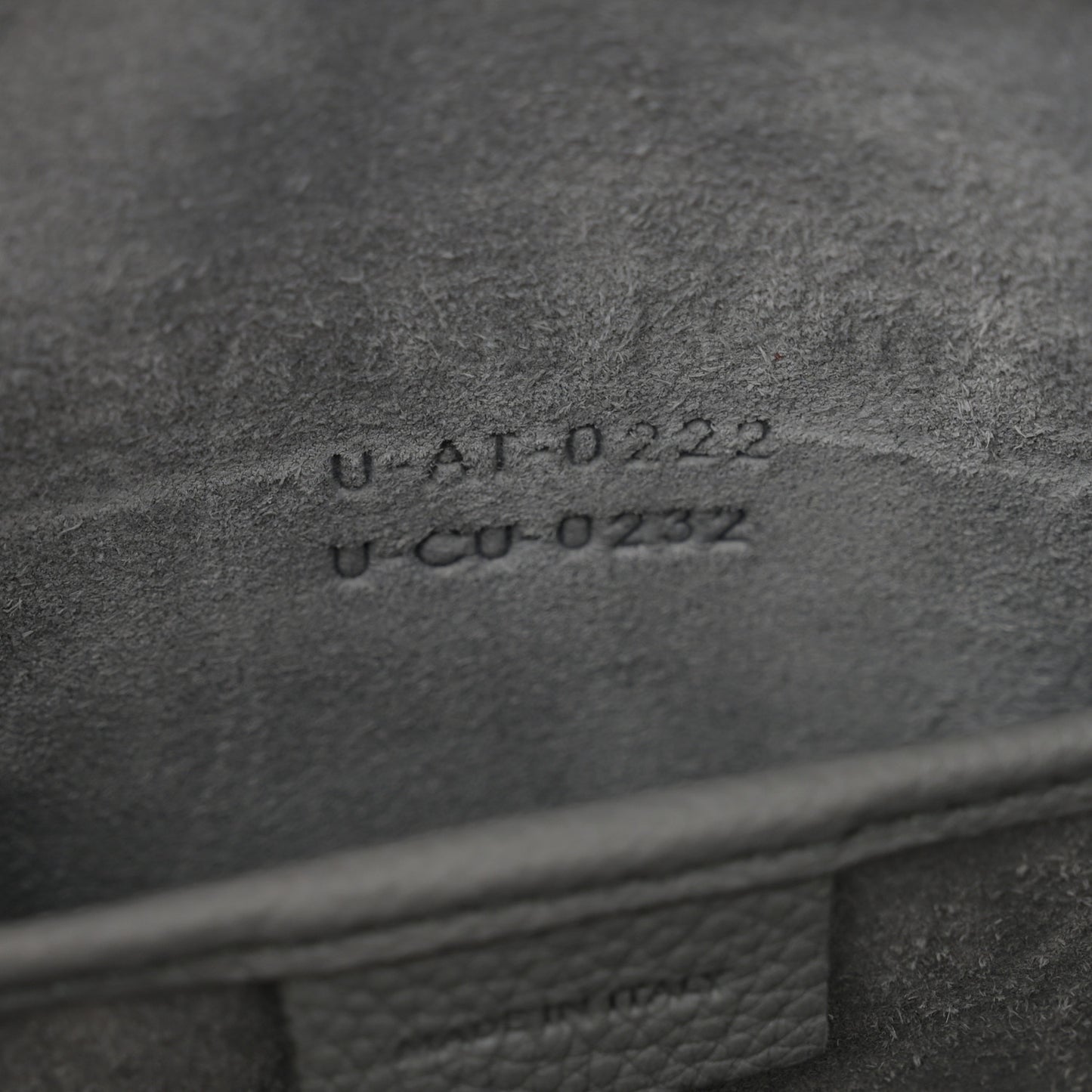 Drummed Calfskin Nano Luggage Kohl