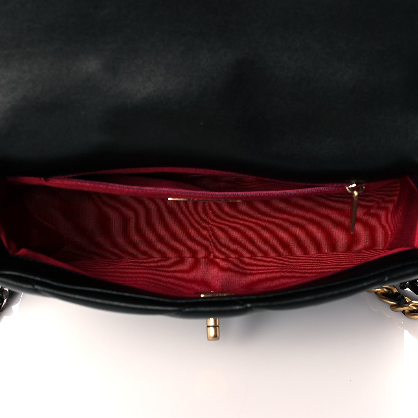 Lambskin Quilted Medium Chanel 19 Flap Black