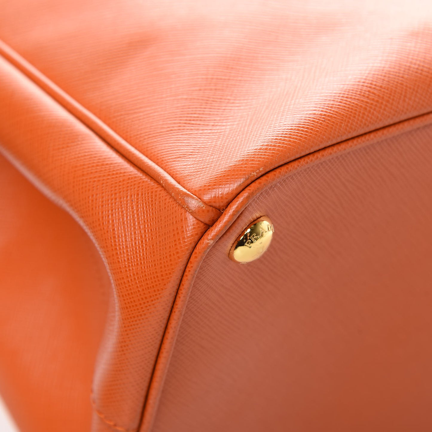 Saffiano Large Galleria Double Zip Tote Papaya