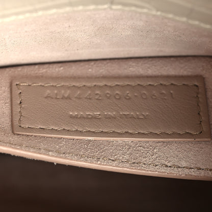 Saint Laurent Calfskin Crocodile Embossed Medium Monogram Sunset Blanc Vintage 8 of 11