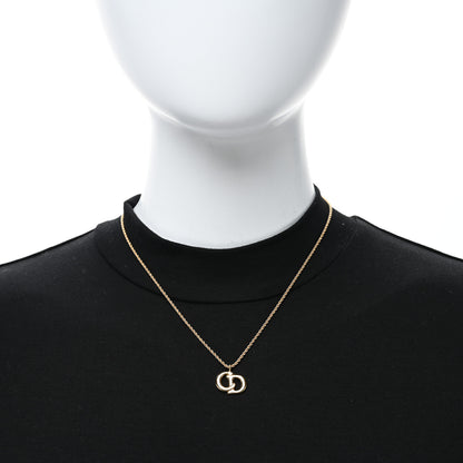 Christian Dior Metal CD Logo Pendant Necklace Gold 3 of 4