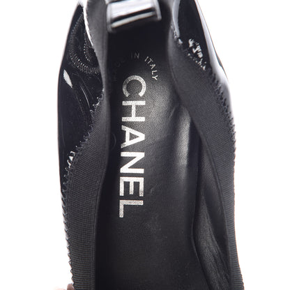 Chanel Patent CC Elastic Stretch Pumps 39 Black 9 of 11