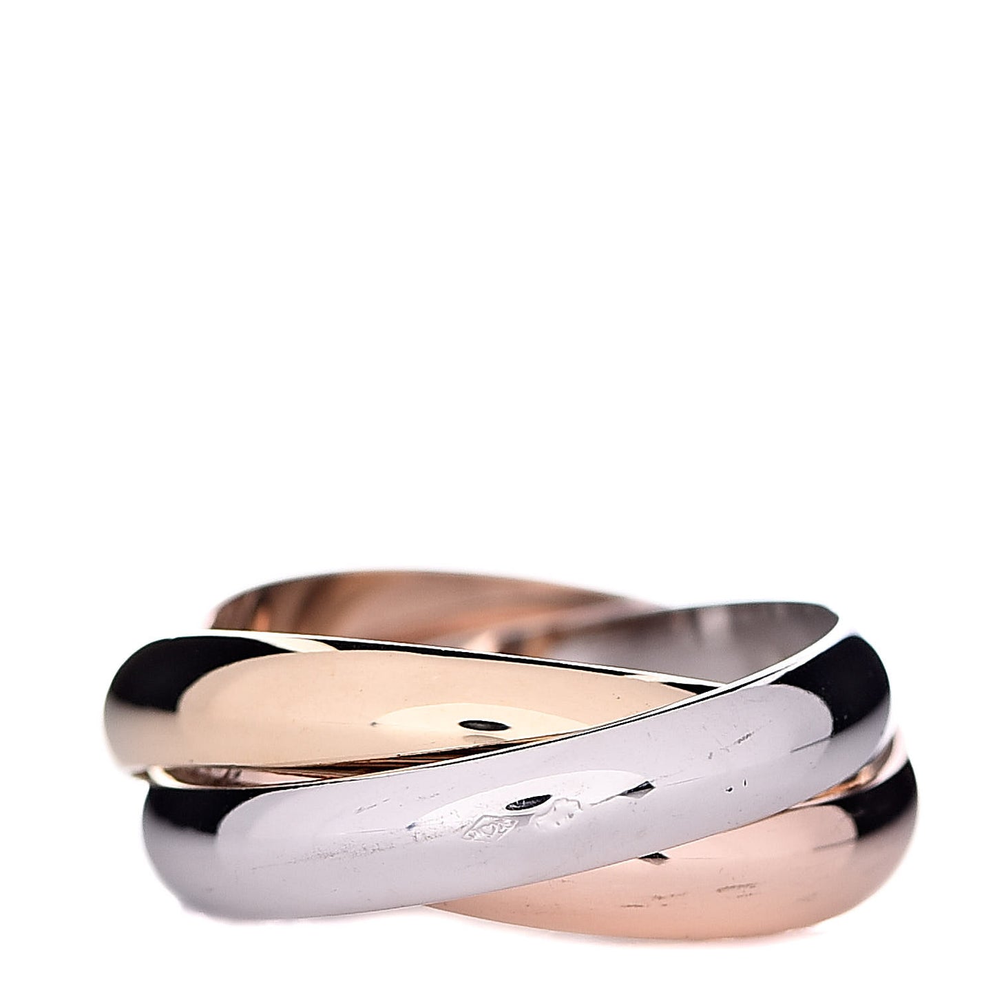 18K Pink Yellow White Gold Classic Les Must De Trinity Ring 51 5.75