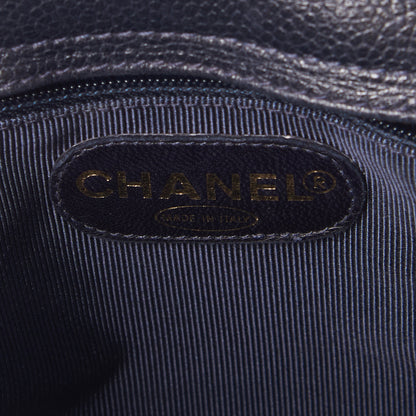 Chanel Caviar CC Shoulder Bag Navy Blue 7 of 8
