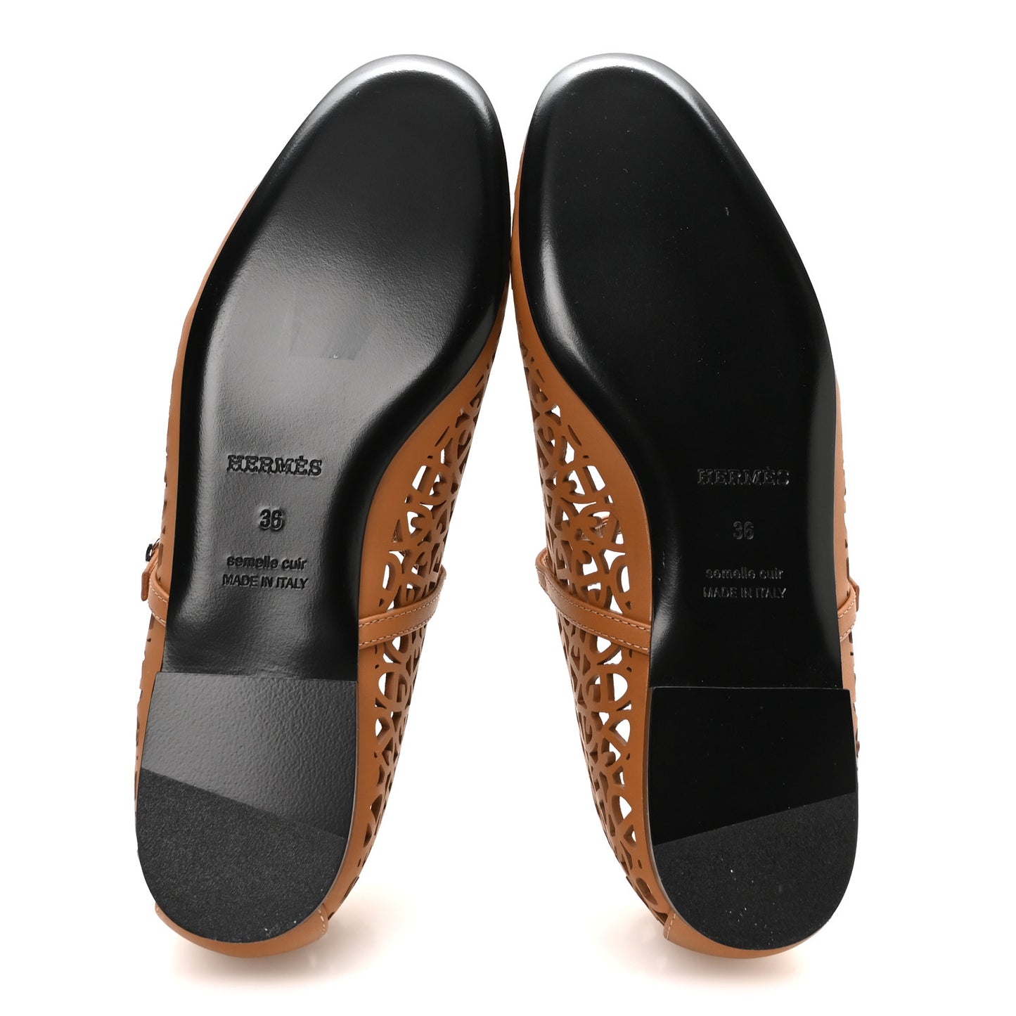 Calfskin Meli Ballet Flats 36 Naturel
