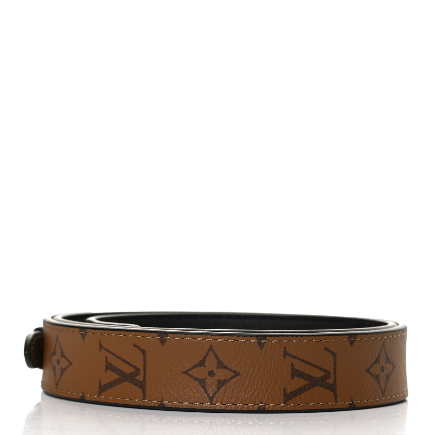 Reverse Monogram Bandouliere Shoulder Strap XL Black