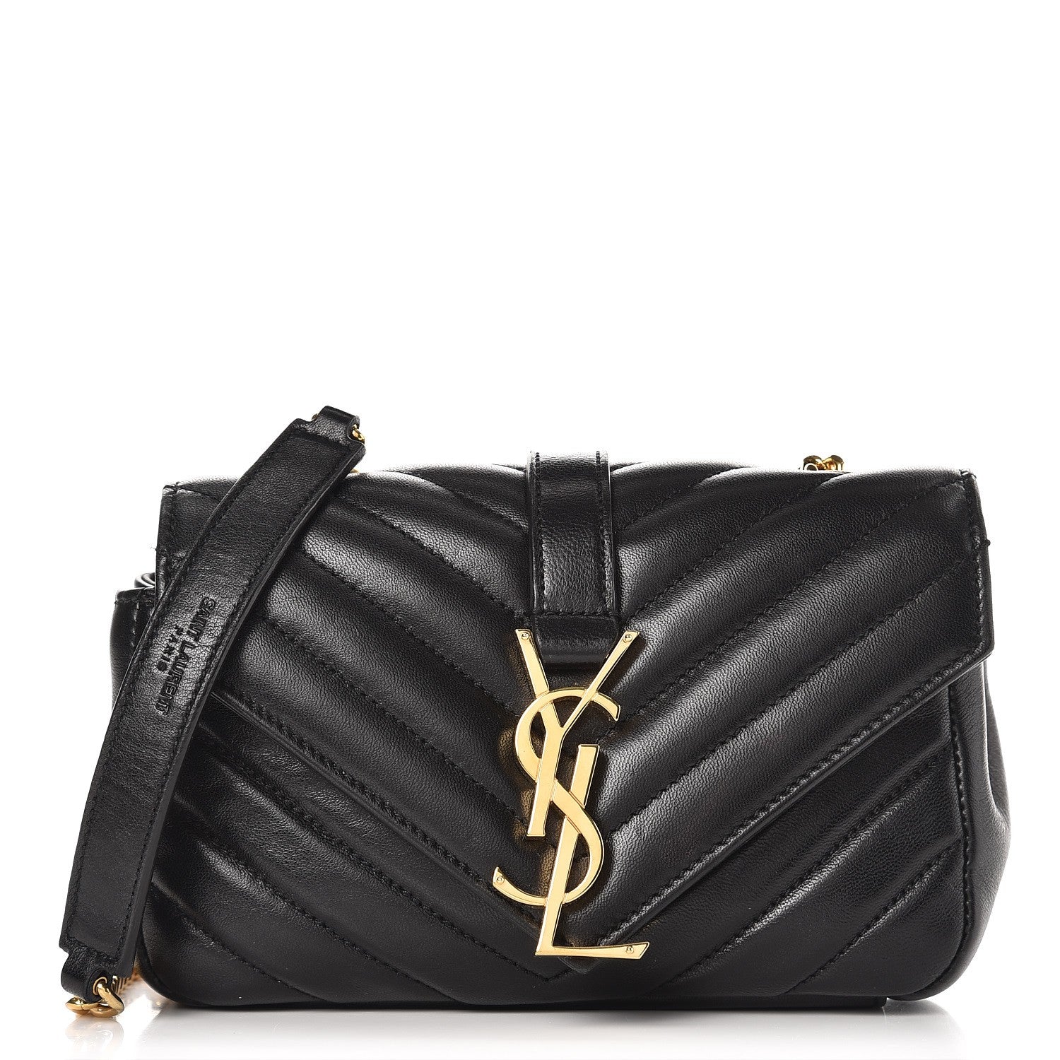 Saint Laurent Sheepskin Matelasse Monogram Classic Baby Chain Bag Black 1 of 7