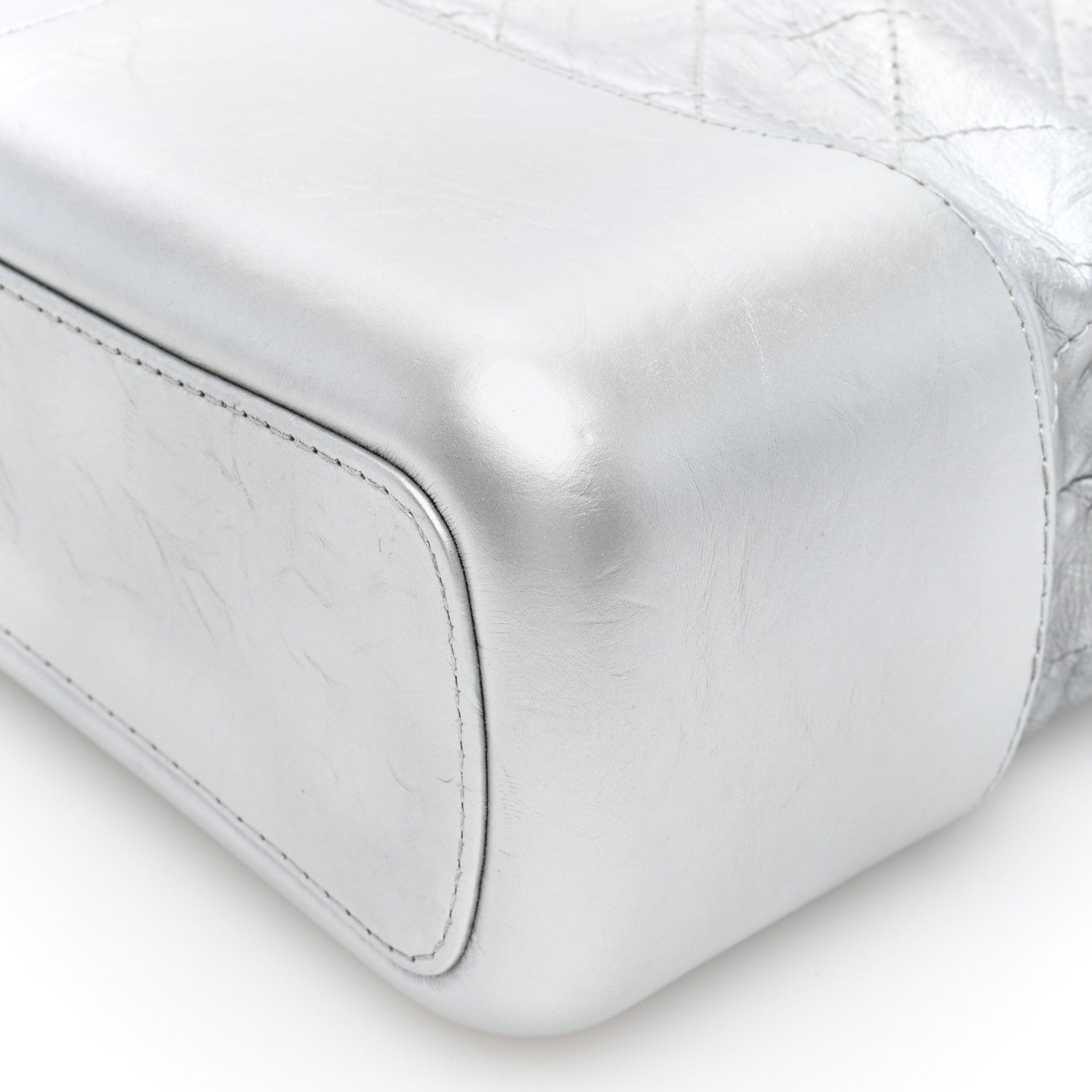 Chanel Metallic Aged Calfskin Quilted Medium Gabrielle Silver 10 of 10