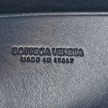 Bottega Veneta Nappa Maxi Intrecciato Large Cassette Flat Zip Pouch Navy Blue 6 of 7