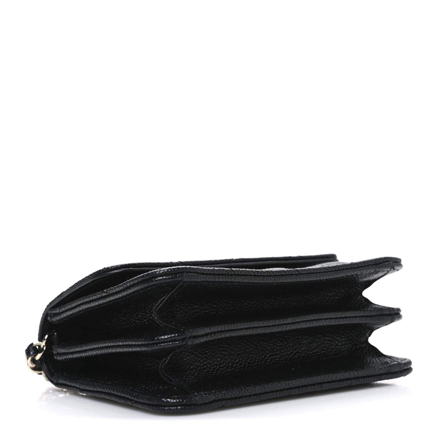Chanel Caviar Quilted Mini Ribbon Wallet On Chain WOC Black 4 of 11