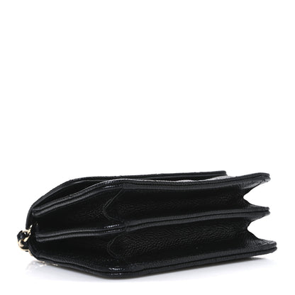 Chanel Caviar Quilted Mini Ribbon Wallet On Chain WOC Black 4 of 11