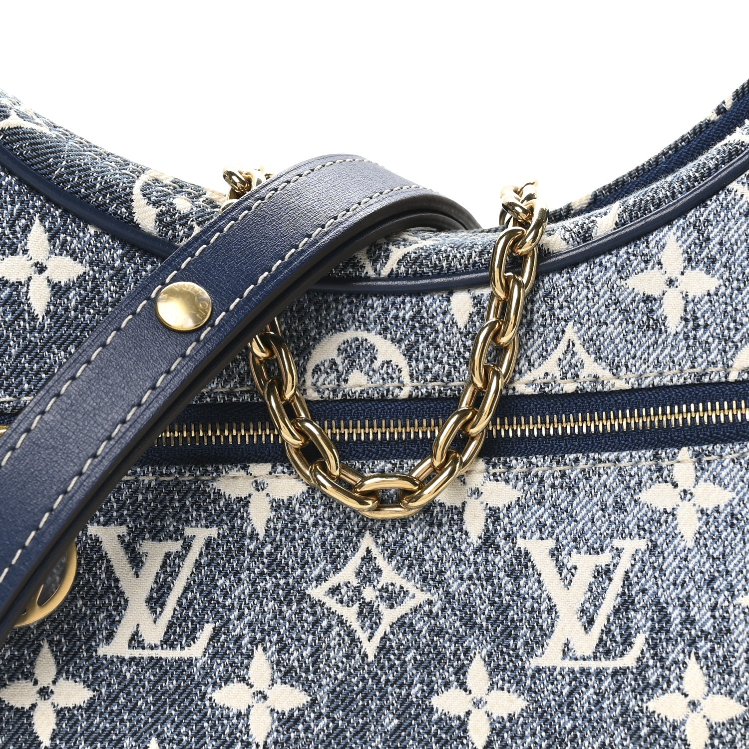 Louis Vuitton Monogram Jacquard Denim Loop Bleu 7 of 9