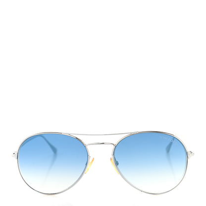 Tom Ford Metal Ace-02 Aviator Sunglasses TF551 Silver Blue 2 of 7