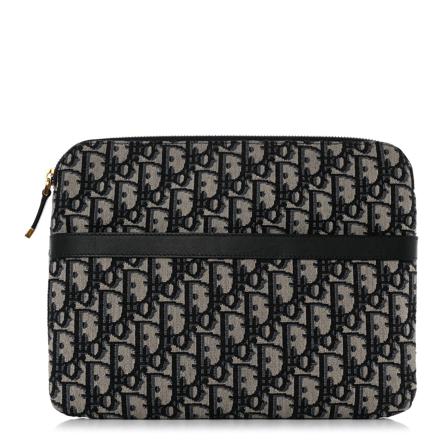 Christian Dior Oblique Pouch Clutch Blue 1 of 7