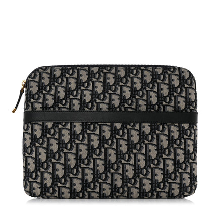 Christian Dior Oblique Pouch Clutch Blue 1 of 7