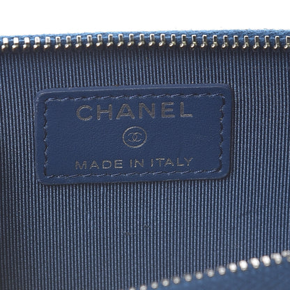 Chanel Caviar Quilted Key Holder Case Blue 6 of 8