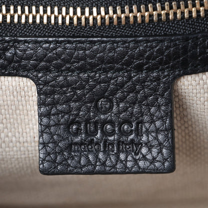 Gucci Pebbled Calfskin Medium Soho Flap Crossbody Black 7 of 8
