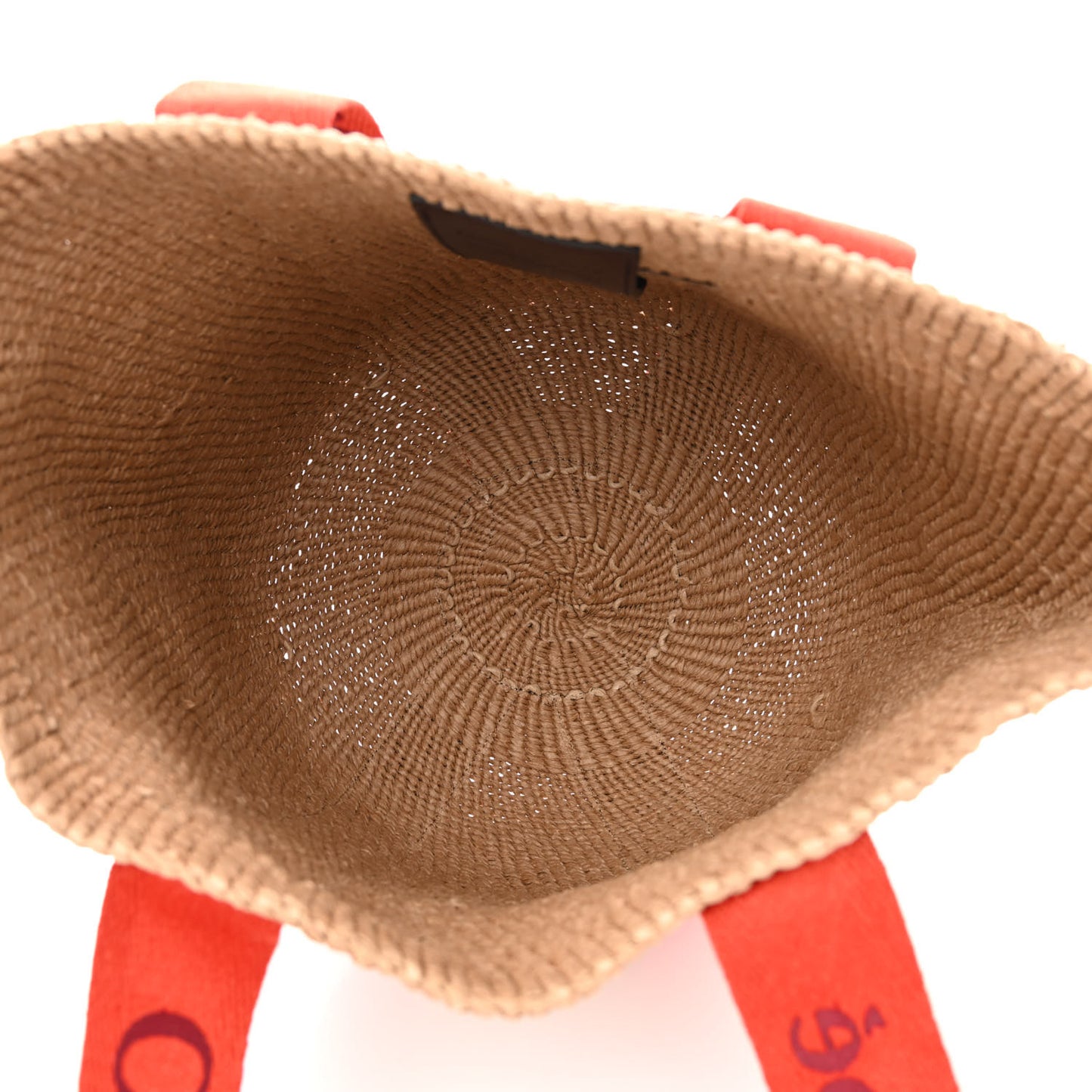 Raffia Woody Tote Orange