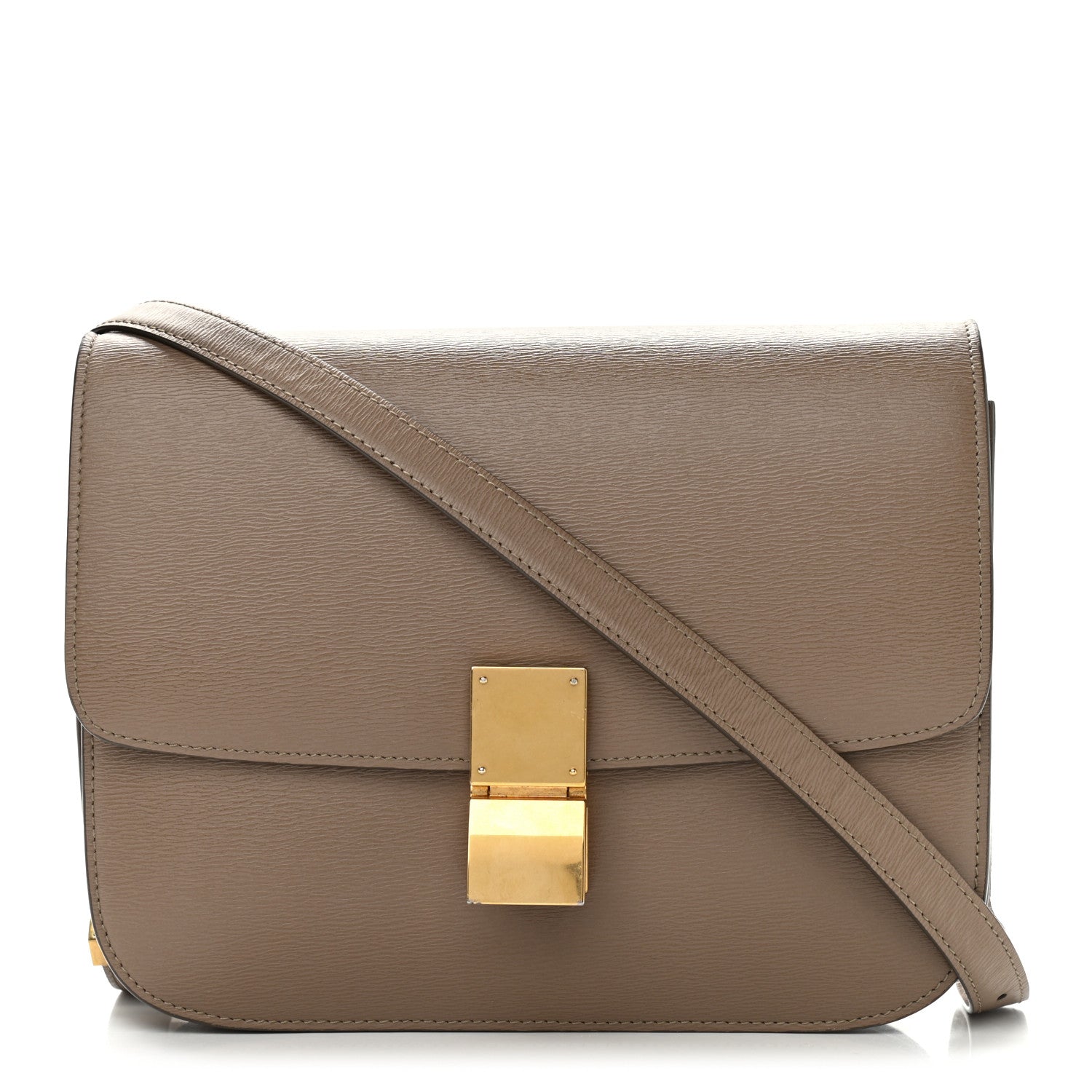 Celine Liege Calfskin Medium Classic Box Flap Bag Taupe 1 of 11