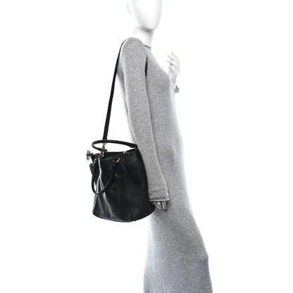 Prada Vitello Daino Side Pocket Tote Black 2 of 9