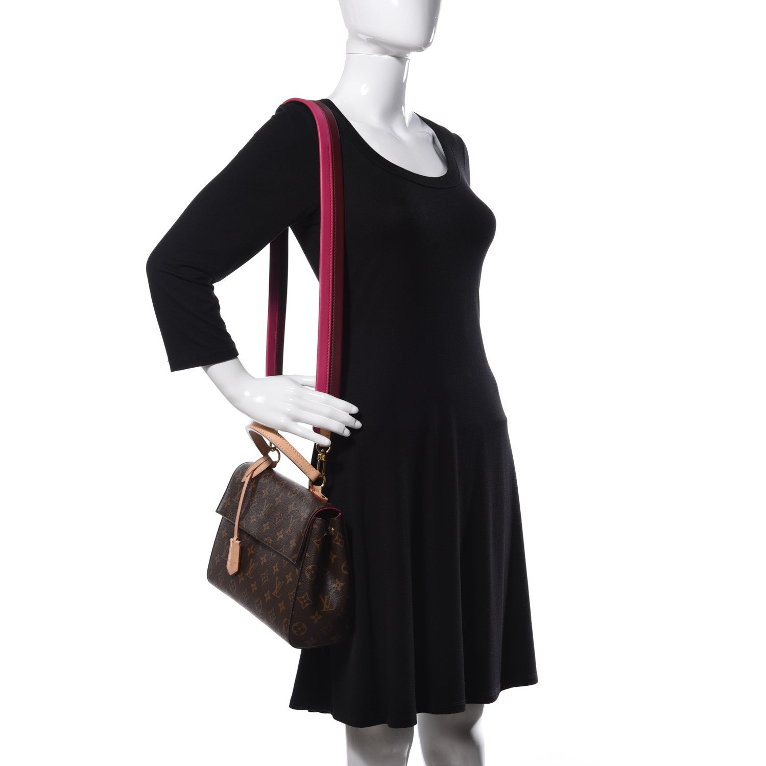 Louis Vuitton Monogram Cluny BB Bordeaux Fuchsia 2 of 18
