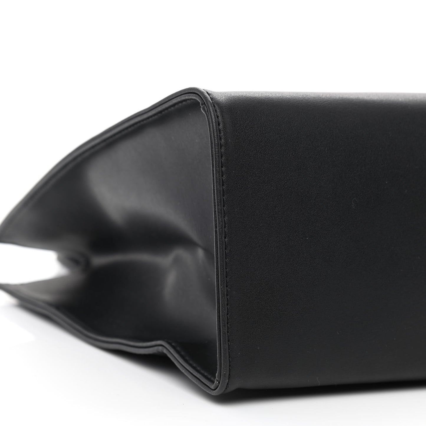 Vegan Leather Medium Shopping Bag Black