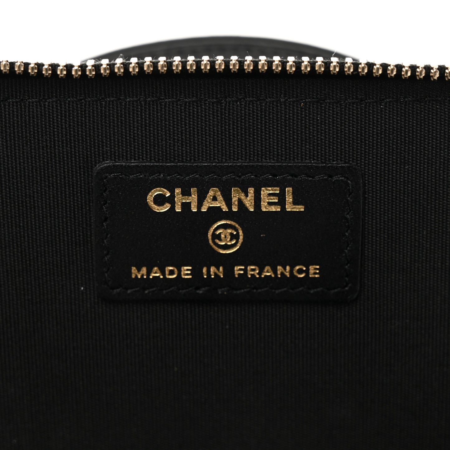 Lambskin Quilted Small Top Handle Vanity Case With Chain Black