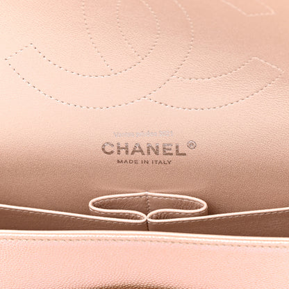 Chanel Metallic Caviar Chevron Quilted Jumbo Double Flap Light Gold 6 of 12