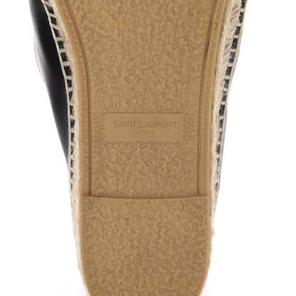 Saint Laurent Lambskin Monogram Espadrilles 39 Black 8 of 11