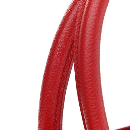 Saint Laurent Grained Calfskin Small Sac De Jour Lipstick Red 10 of 13