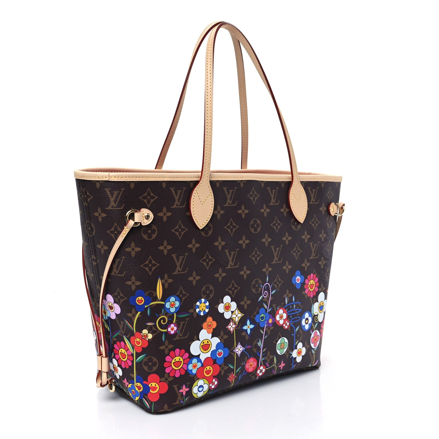 Louis Vuitton LV X TM Monogram Flowers Neverfull MM 4 of 11