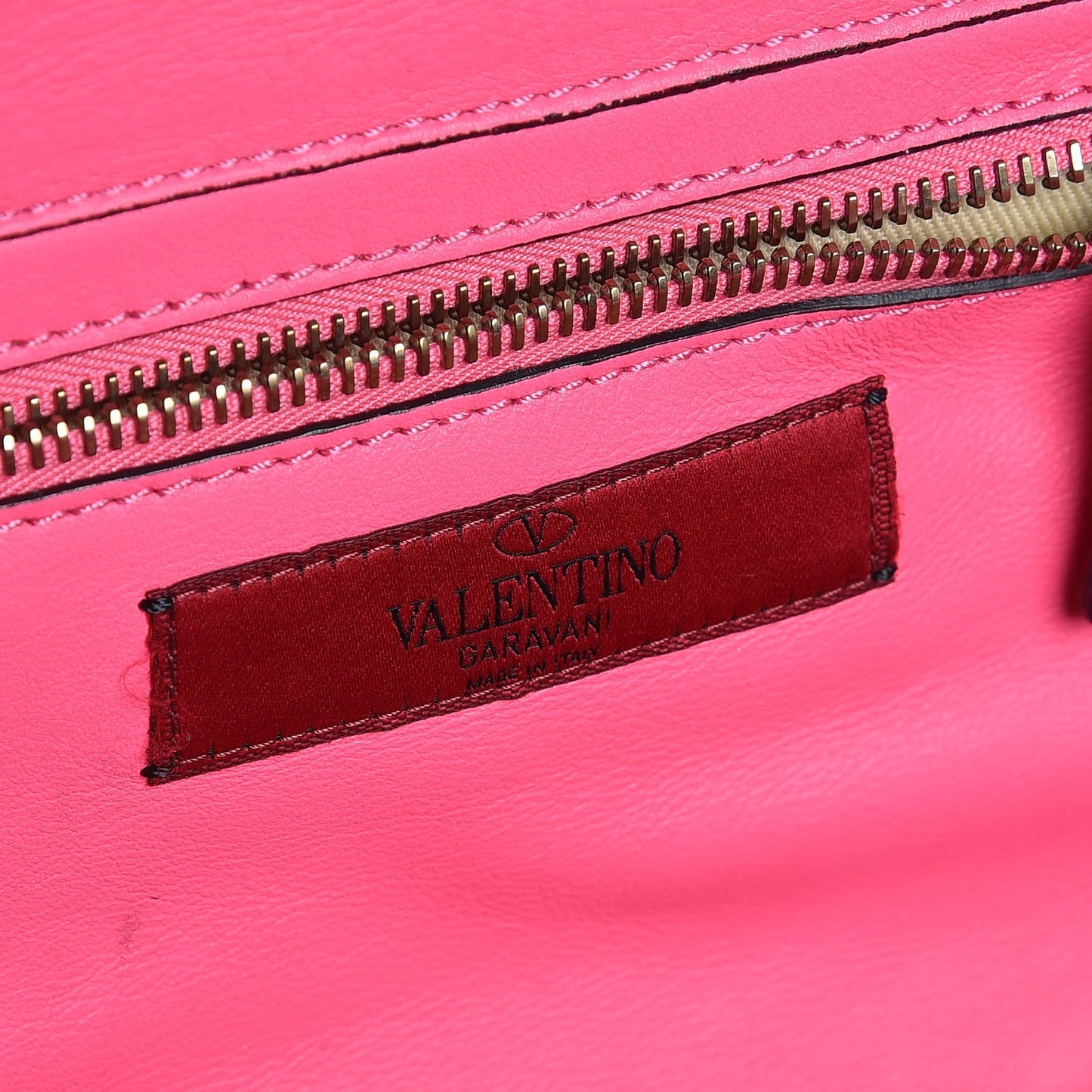 Vitello Small Rockstud Tote Fuxia Fluo