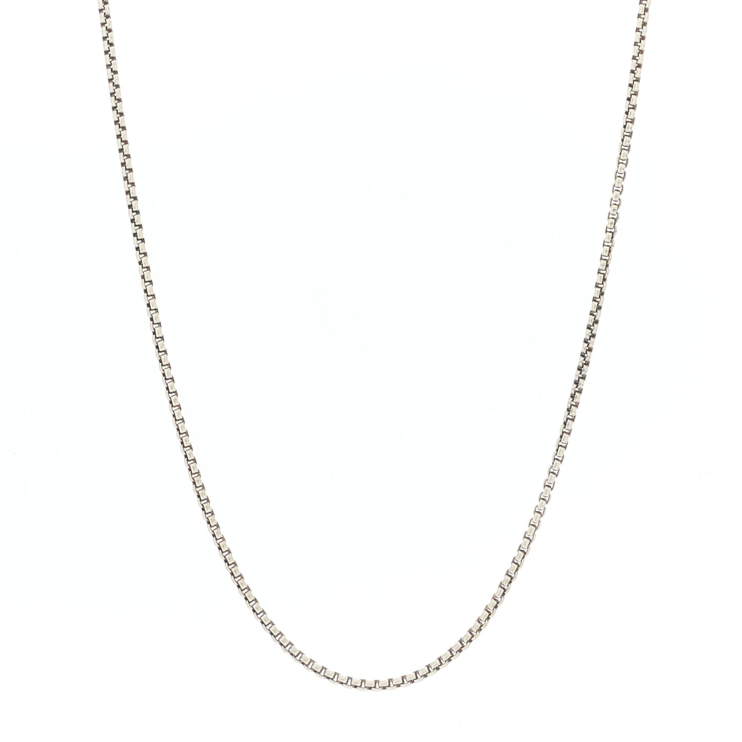 Sterling Silver 1.7mm Baby Box Chain Necklace 18"