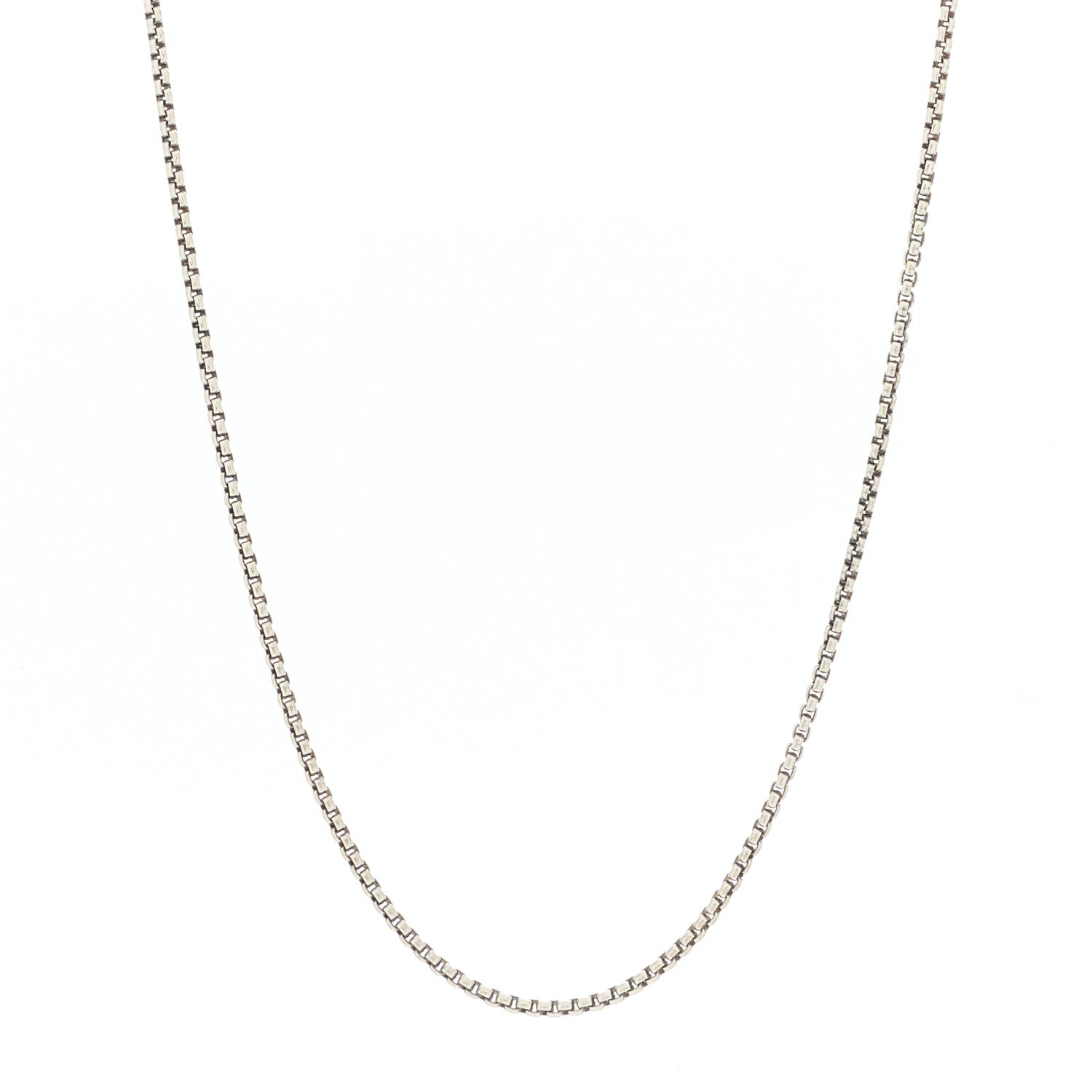 David Yurman Sterling Silver 1.7mm Baby Box Chain Necklace 18" 1 of 6